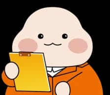 Fat character with book