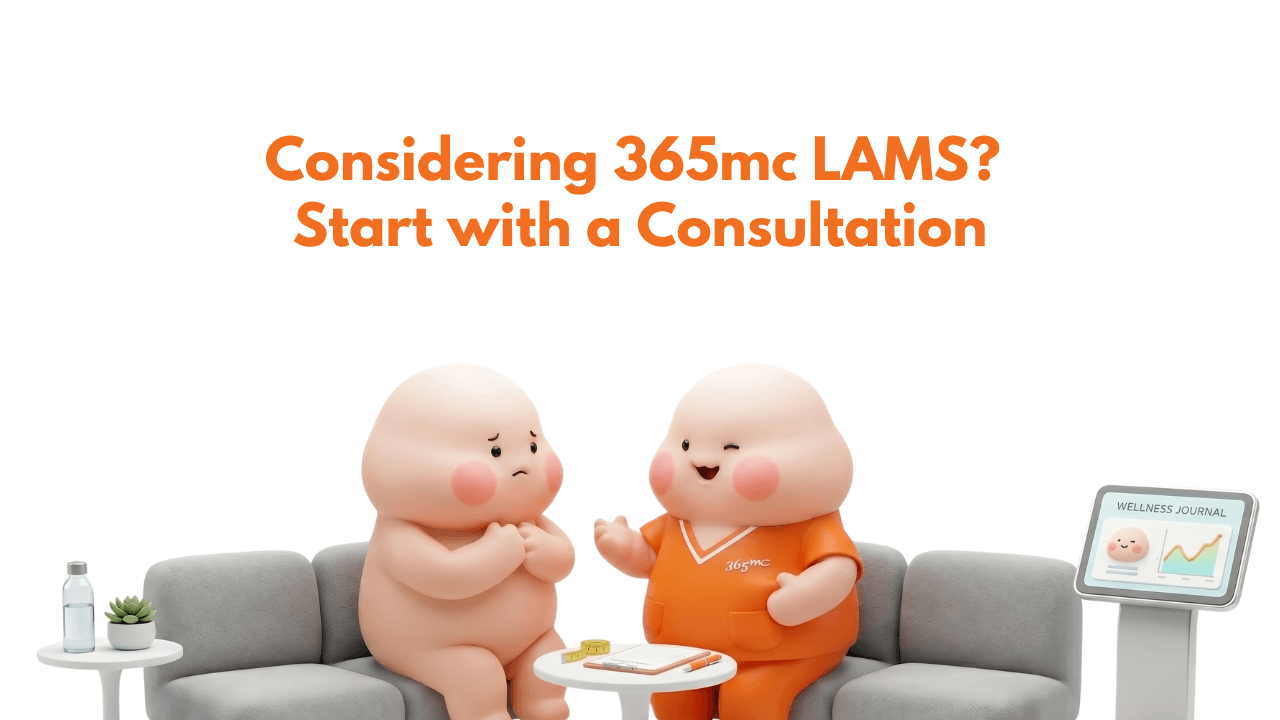 365mc consultation illustration for local anesthetic liposuction patients