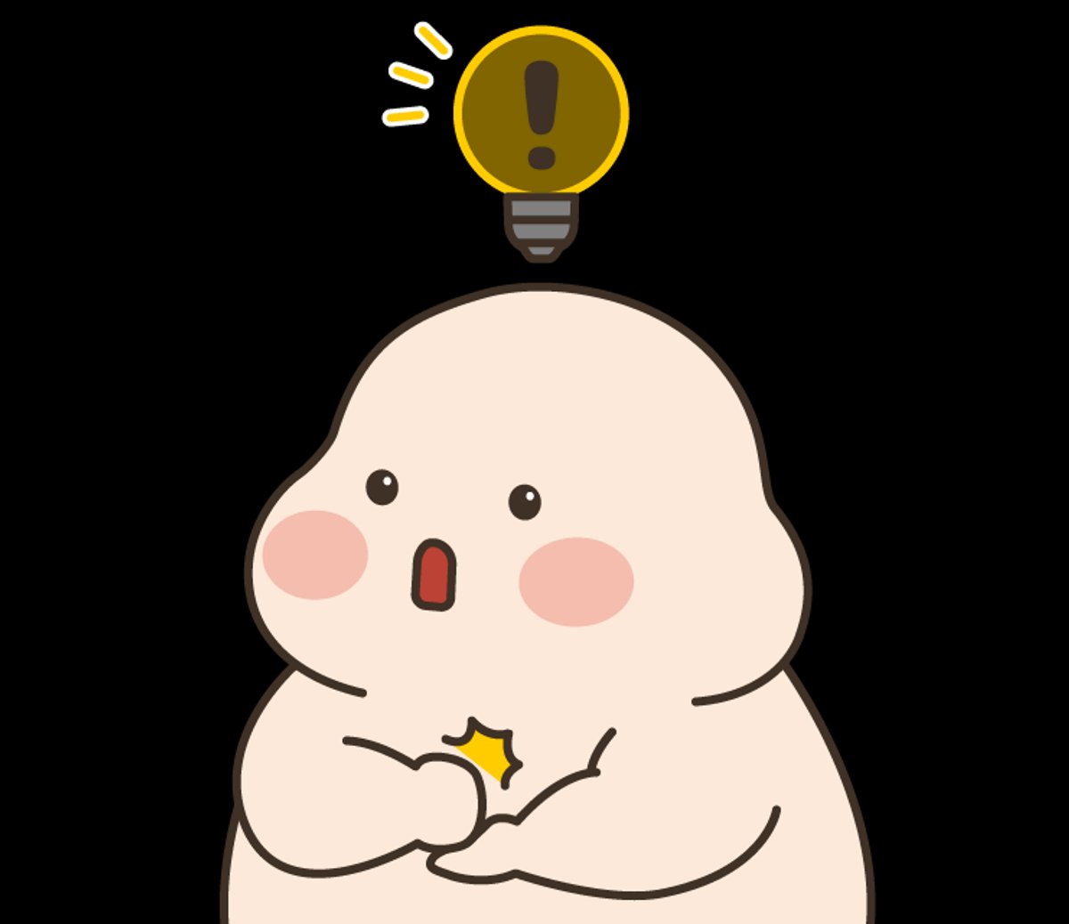 LipoManiac character with lightbulb idea, representing wound care tip
